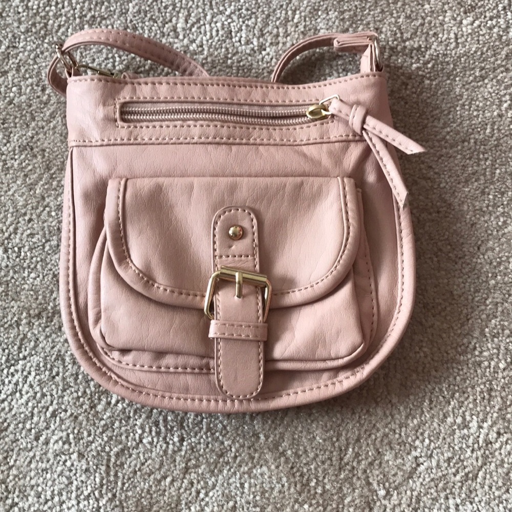 pink adjustable strapped cross body bag